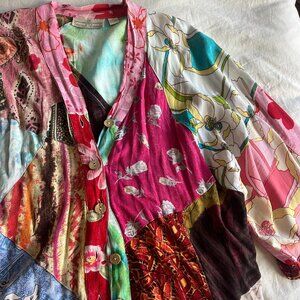 Vintage Colorful Button Up Top